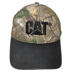 CAT Strapback Mesh Back Trucker Hat Multicolor One Size Camo Hunting